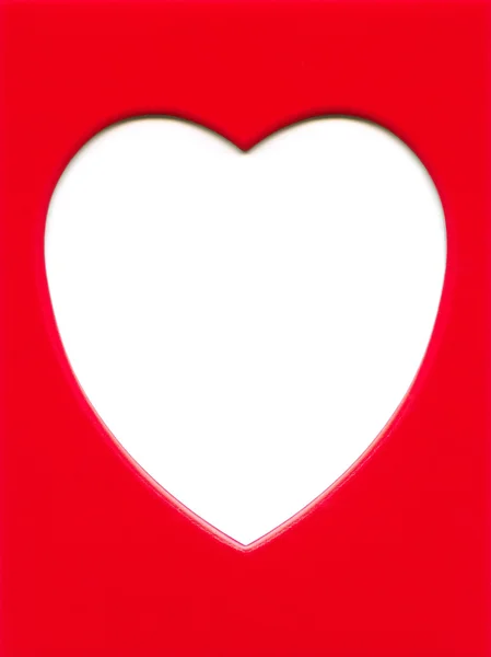 Červený rámeček srdce — Stock fotografie