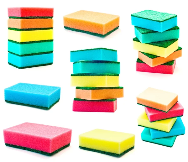Set of color sponges — Stock Photo, Image