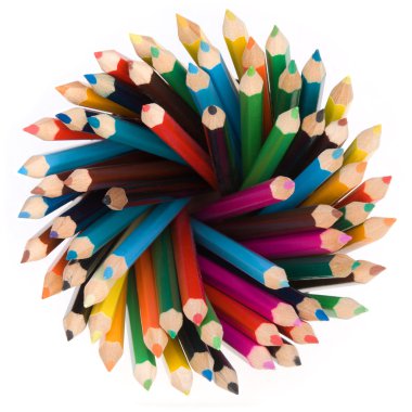 Pencils top view clipart