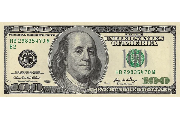 Yüz dolarlık banknot. — Stok fotoğraf