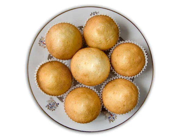 Muffin di piring — Stok Foto