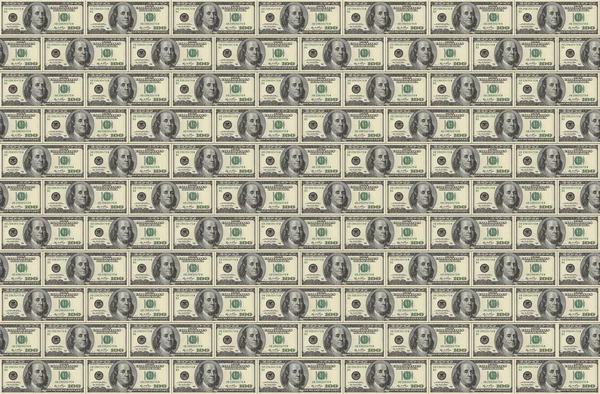 Wall of dollars — Stock Photo, Image