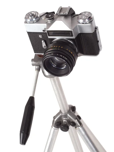 Starý fotoaparát na stativu — Stock fotografie
