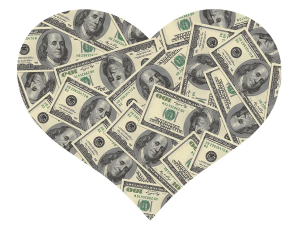 stock image Heart of the dollars