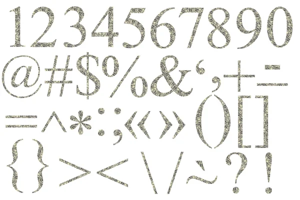 Números e símbolos de dólares — Fotografia de Stock