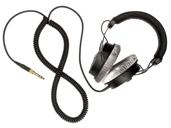 Słuchawki i kabel — Zdjęcie stockowe