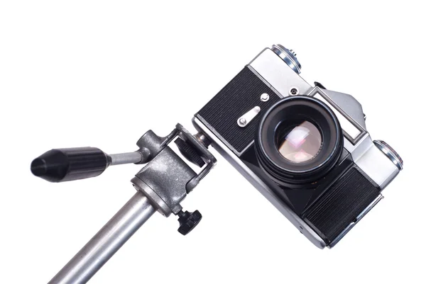 Stará kamera na monopod — Stock fotografie