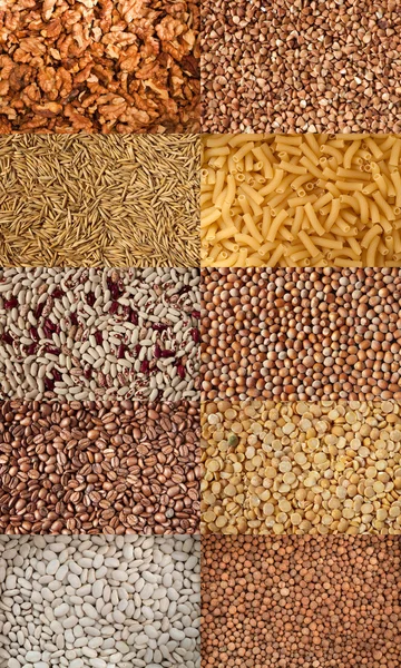 豆类和种子的集合 — 图库照片