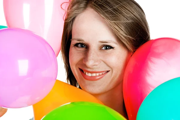 stock image Woman with balloons