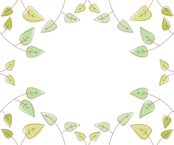 Framework from green leaves — Stock Photo, Image