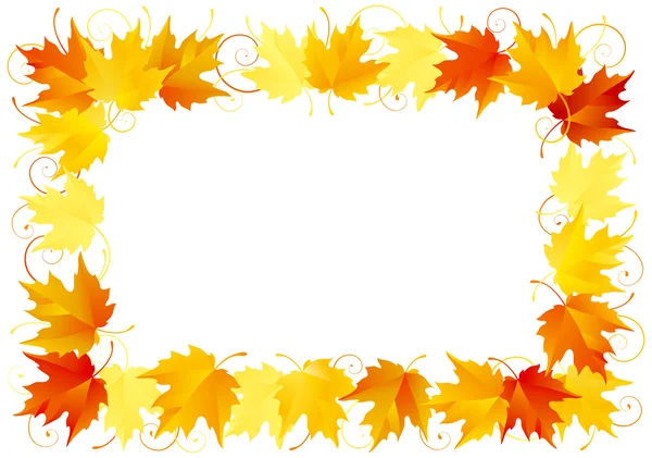 Autumn leaves border — Stock Vector © song_mi #6451206