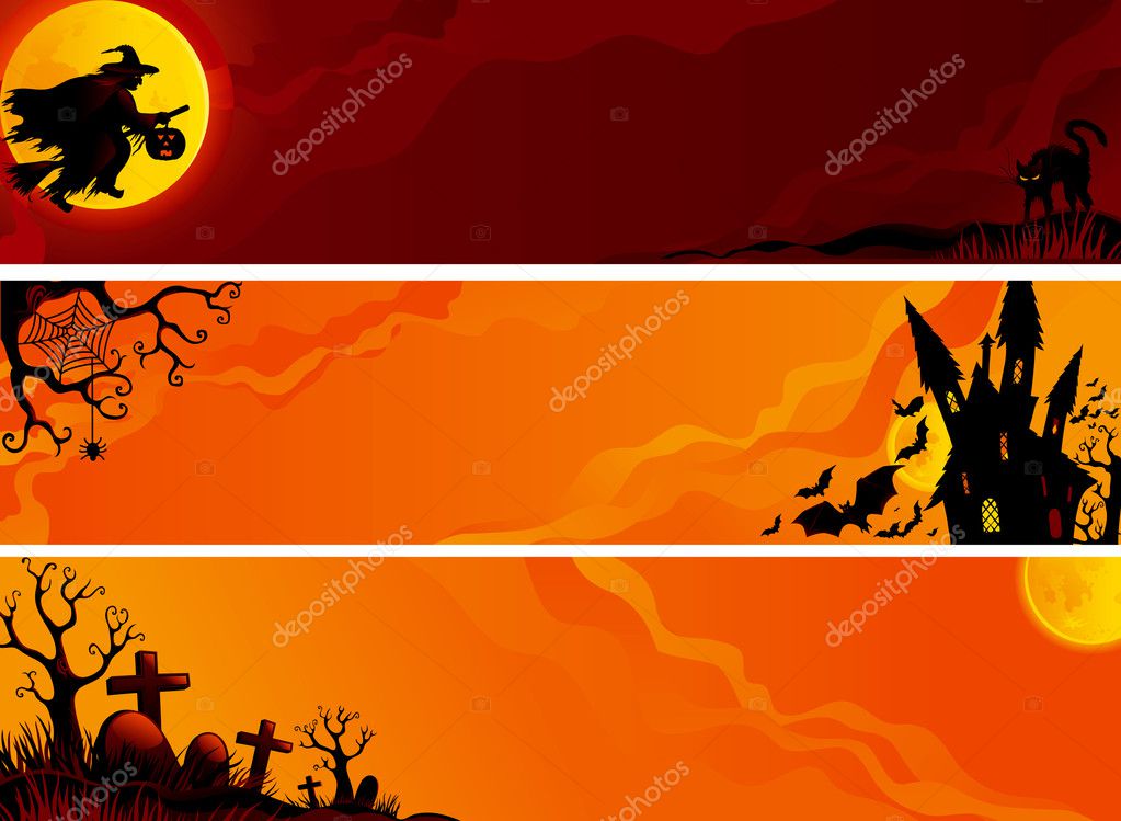 Halloween Banners Stock Vector Image By C Song Mi 6626169