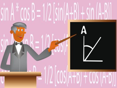 Mathematician nearly board clipart