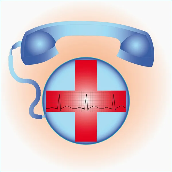 Téléphone _ d'urgence — Image vectorielle