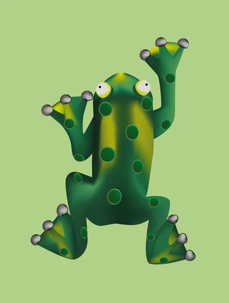 stock vector Frog on the wall