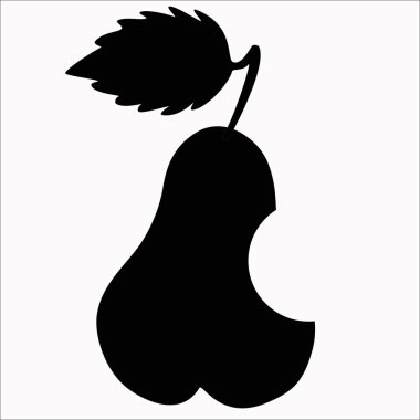 Black pear clipart