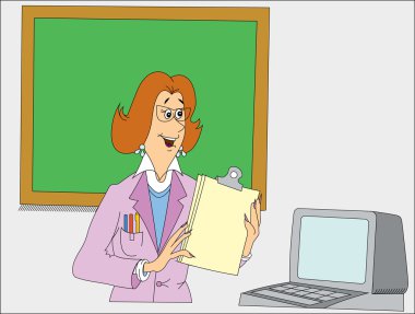 Woman teacher clipart