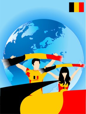 Belgian sport fans clipart