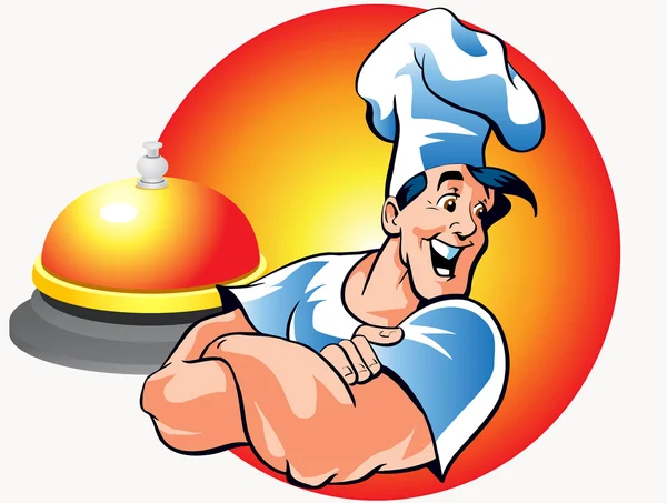 Cuisinier joyeux — Image vectorielle