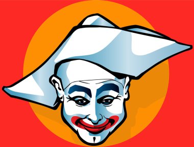 Smile of clown clipart