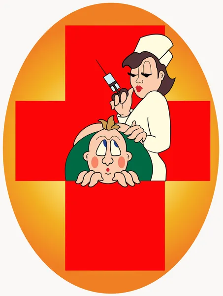 Пацієнт і медсестра — стоковий вектор