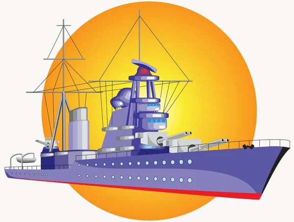 Великий Військовий корабель — стоковий вектор