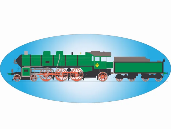 Locomotora de vapor — Vector de stock