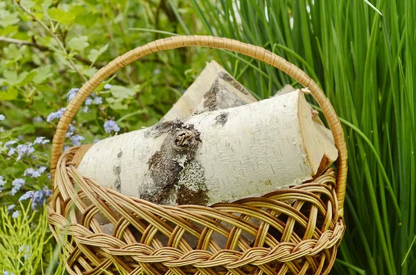 stock image BASKET,WOOD,NEEDLEWORK,