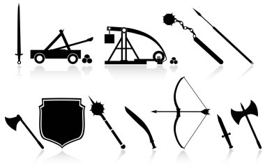 Set of antique weapons clipart