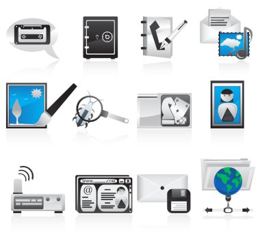 Set of computer icons clipart