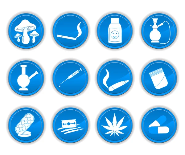 Drogues récréatives bleu — Image vectorielle