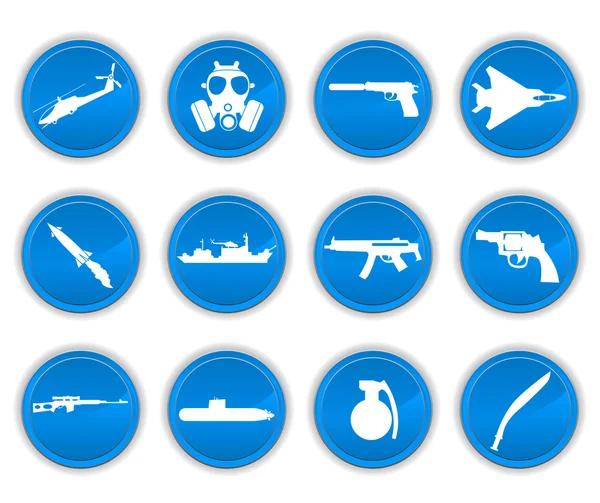 蓝色的战争武器 — 图库矢量图片