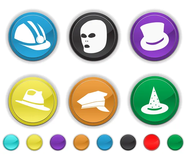 Hats icons — Stock Vector