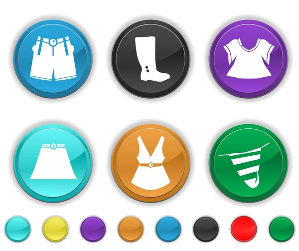 Cloths icons — Stock Vector