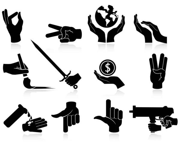 Иконки рук — стоковый вектор