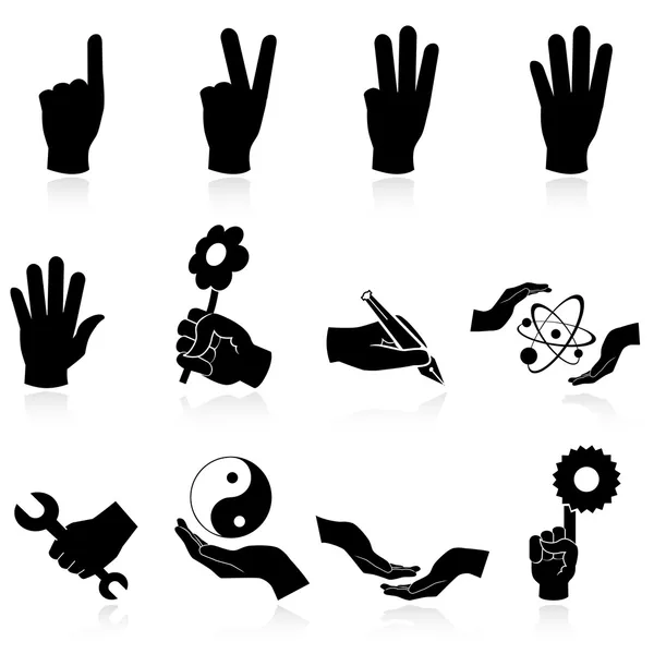 Иконки рук — стоковый вектор