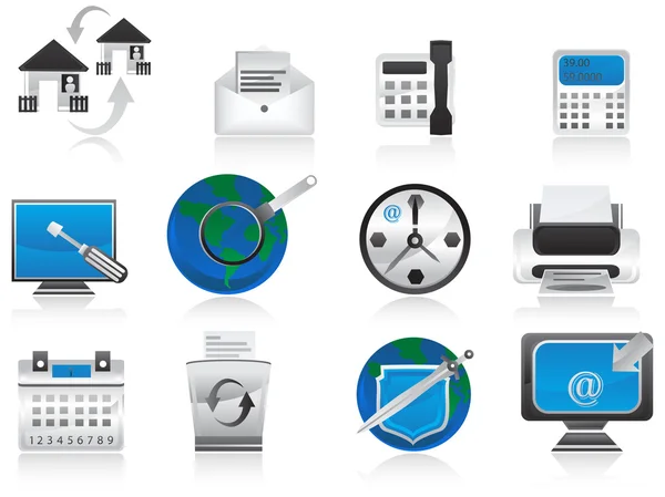Set of computer icons — Stock Vector