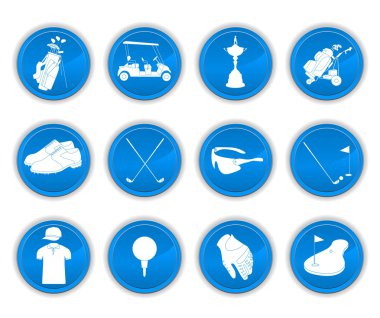 Golf icons clipart