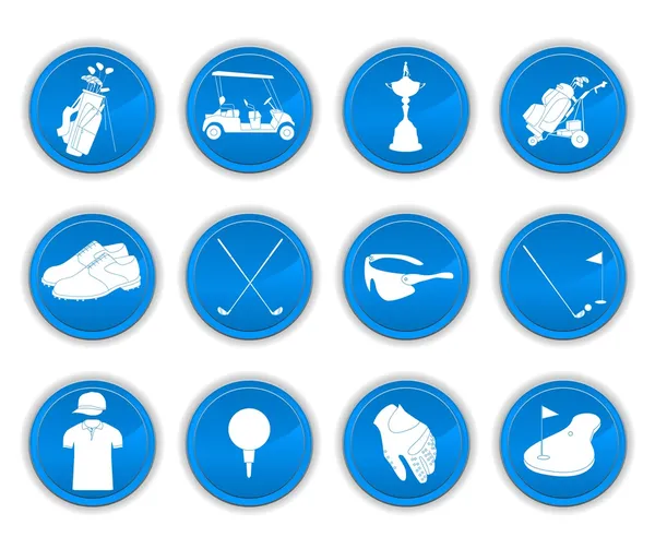Golf icons — Stock Vector
