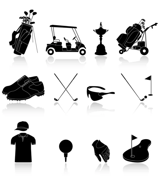Golf ikoner Vektorgrafik