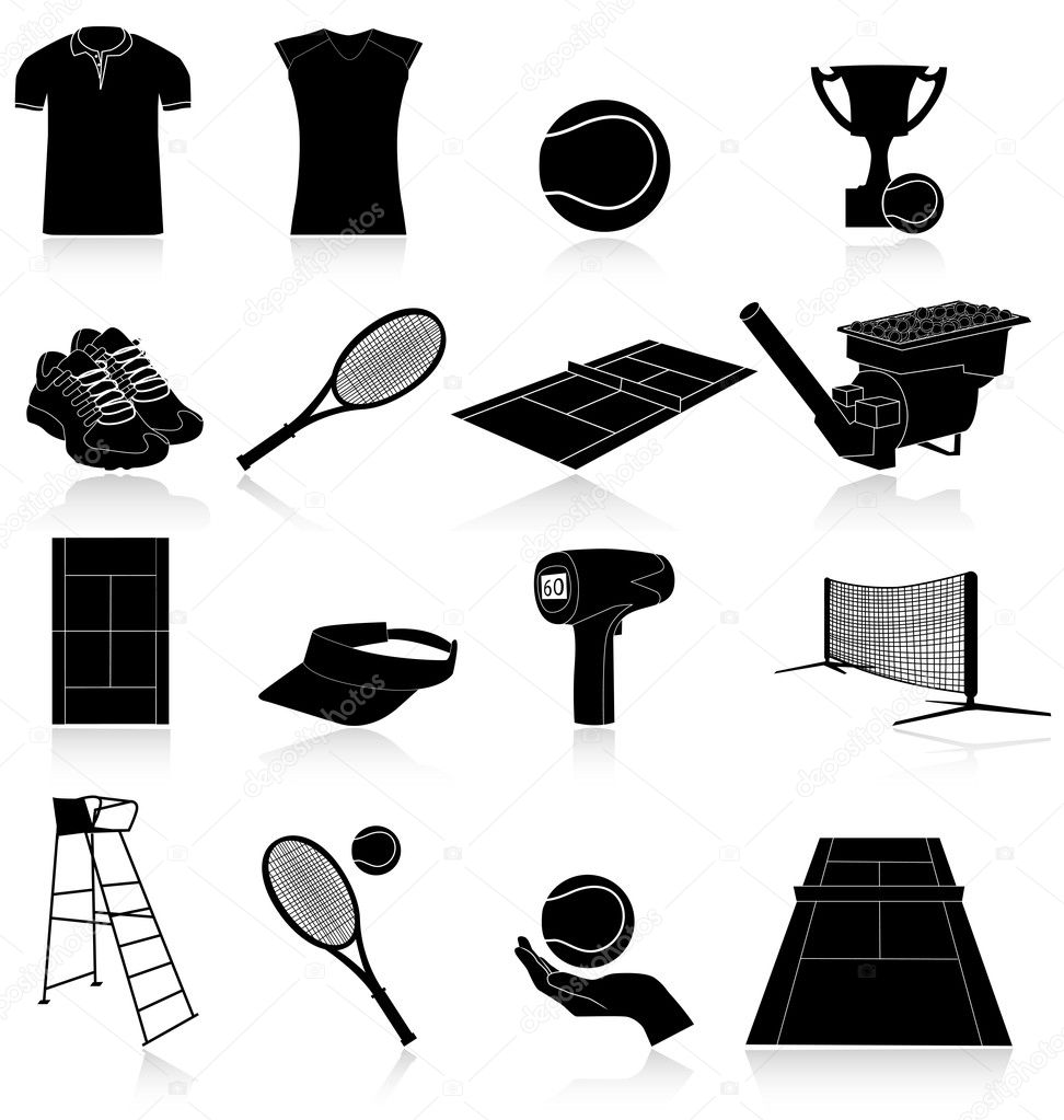 Set of tennis icons