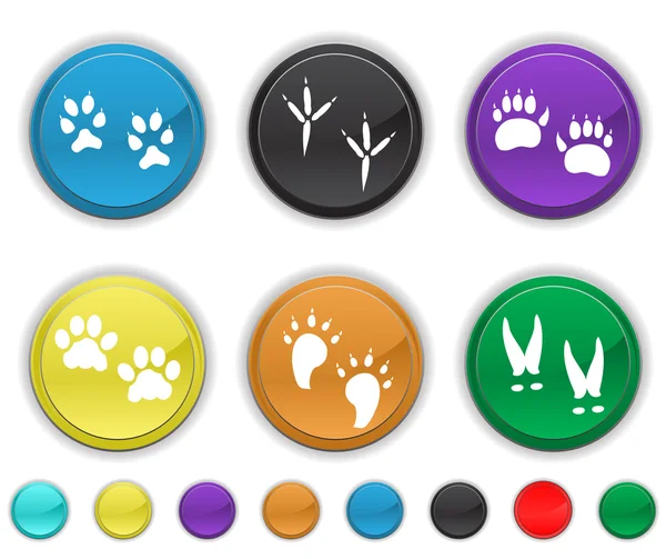 Tracks icons,each color set is set on a different layer — Stock Vector