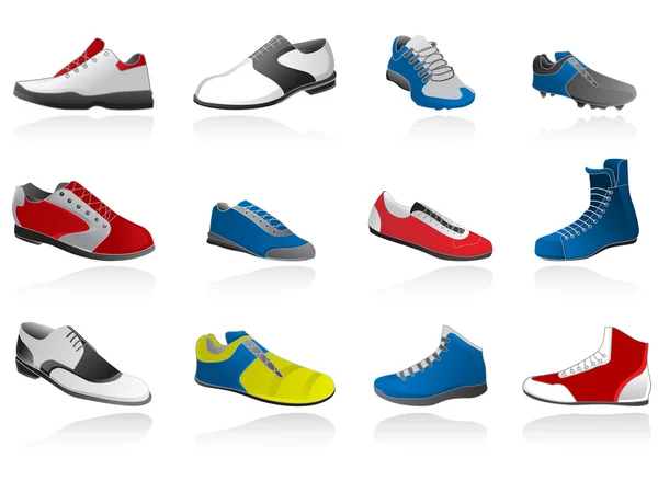 Schoenen pictogrammen — Stockvector