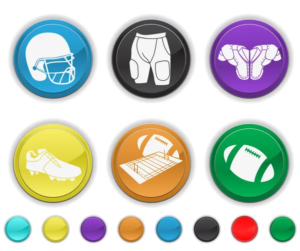 Set of rugby icons — Stock Vector