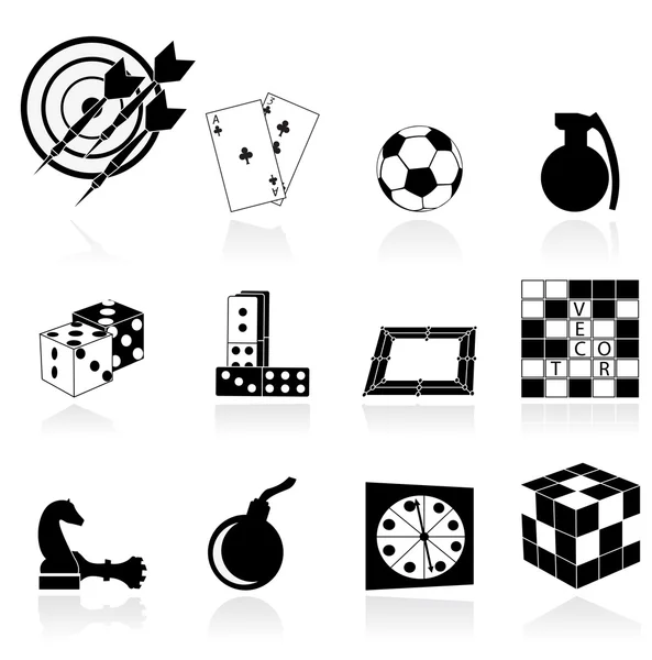 Games icons — Stock Vector