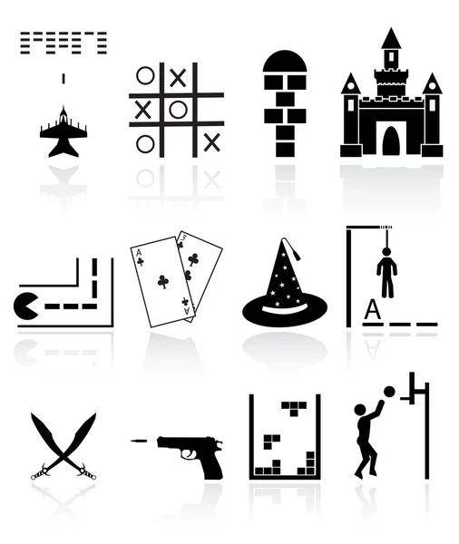 Computer games icons — Stock Vector