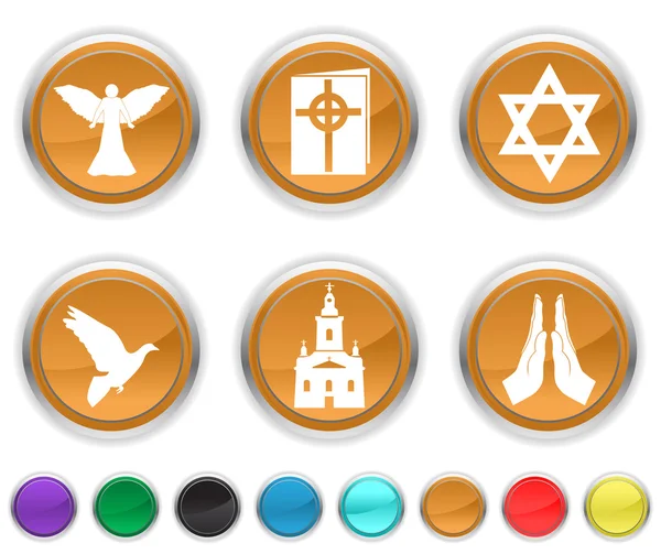 Religion icons — Stock Vector