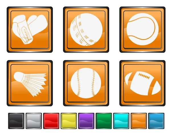 Sport ikoner, varje färgikonen ligger på ett annat lager — Stock vektor