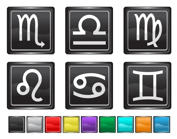 Sinal de Astrologia, cada ícone de cor é definido em uma camada diferente — Vetor de Stock