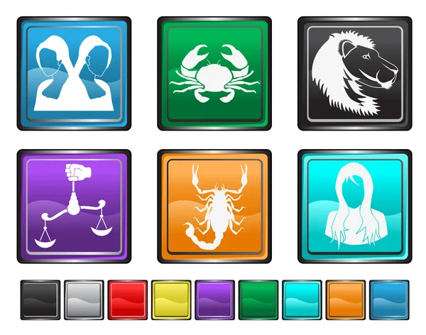 Astrology Sign,each color icon is set on a different layer — Stock Vector